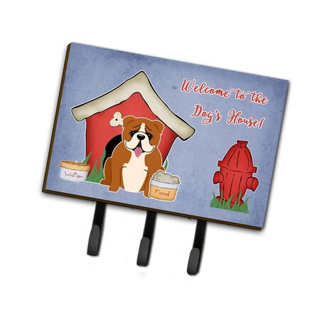 Carolines Treasures Dog House Collection English Bulldog Red and White Leash or Key Holder BB2874TH68